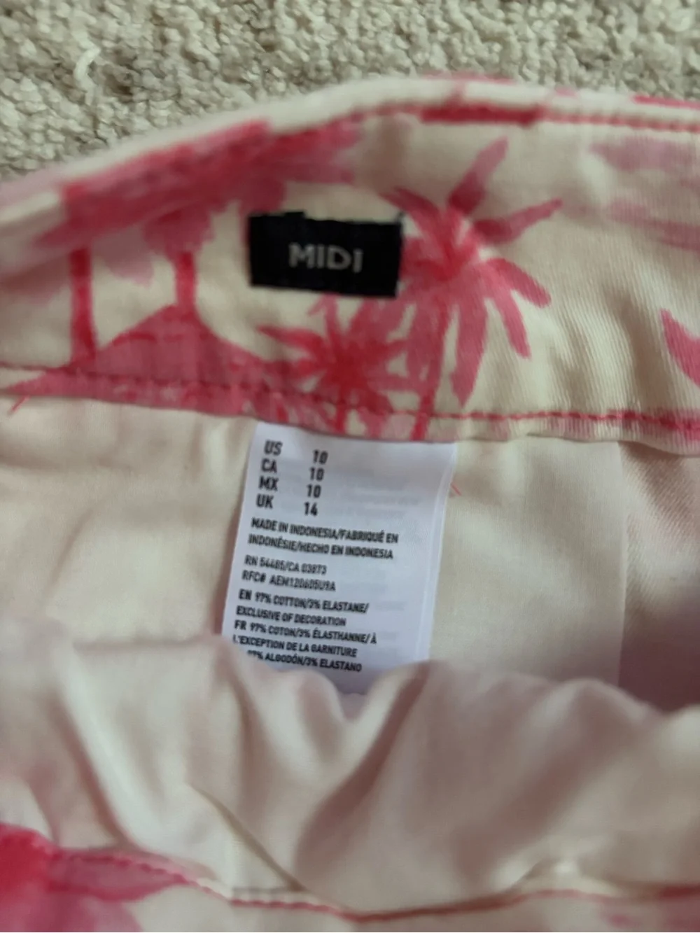 American Eagle Outfitters Pink Tropical Print Bermuda Shorts